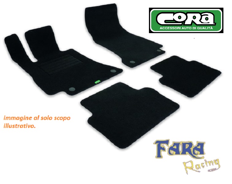 Kit 4 Tappeti/Tappetini in Moquette TAILOR by CORA per NISSAN Micra III 3/5p. 03>10 (K12) - art. 131423